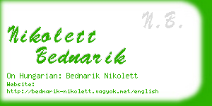 nikolett bednarik business card